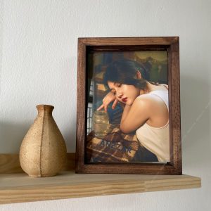 Khung ảnh gỗ để bàn màu nâu rustic