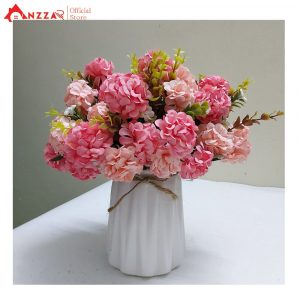 Bình hoa giả màu hồng phấn xinh nhẹ nhàng