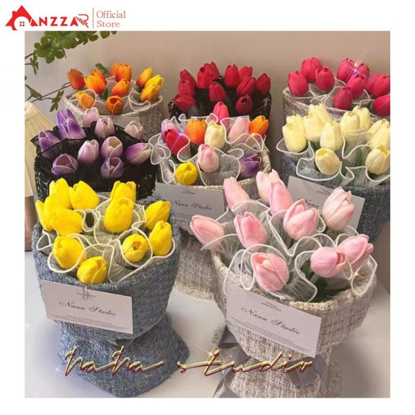 Bó hoa tulip với nhiều màu lựa chọn