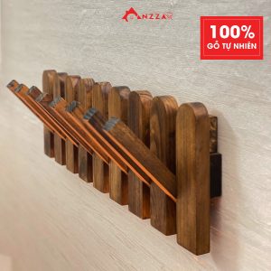Móc gỗ treo tường phong cách phím đàn piano mẫu bo tròn
