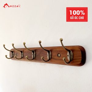 Móc-treo-quần-áo-từ-gỗ-óc-chó-bo-tròn-góc-cạnh-móc-hợp-kim-đồng