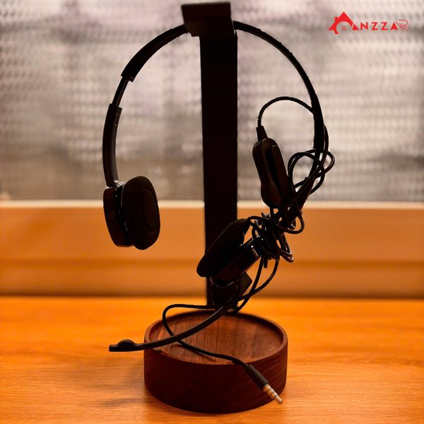 headphone-stand-cao-cấp-gỗ-óc-chó-từ-Anzzar-mẫu-đế-tròn