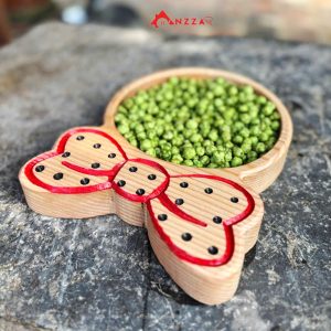 Khay gỗ tần bì hình chiếc nơ cao cấp từ anzzar
