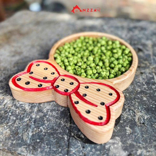 Khay gỗ tần bì hình chiếc nơ cao cấp từ anzzar
