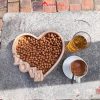 Khay Gỗ Trái Tim Khắc Chữ LOVE Decor Gỗ Tần Bì