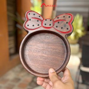 Khay Gỗ Óc Chó Hình Chiếc Nơ Cao Cấp